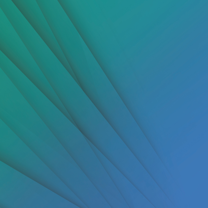 Abstrakte Darstellung von diagonalen, überlappenden blauen und grünen Farbverläufen.